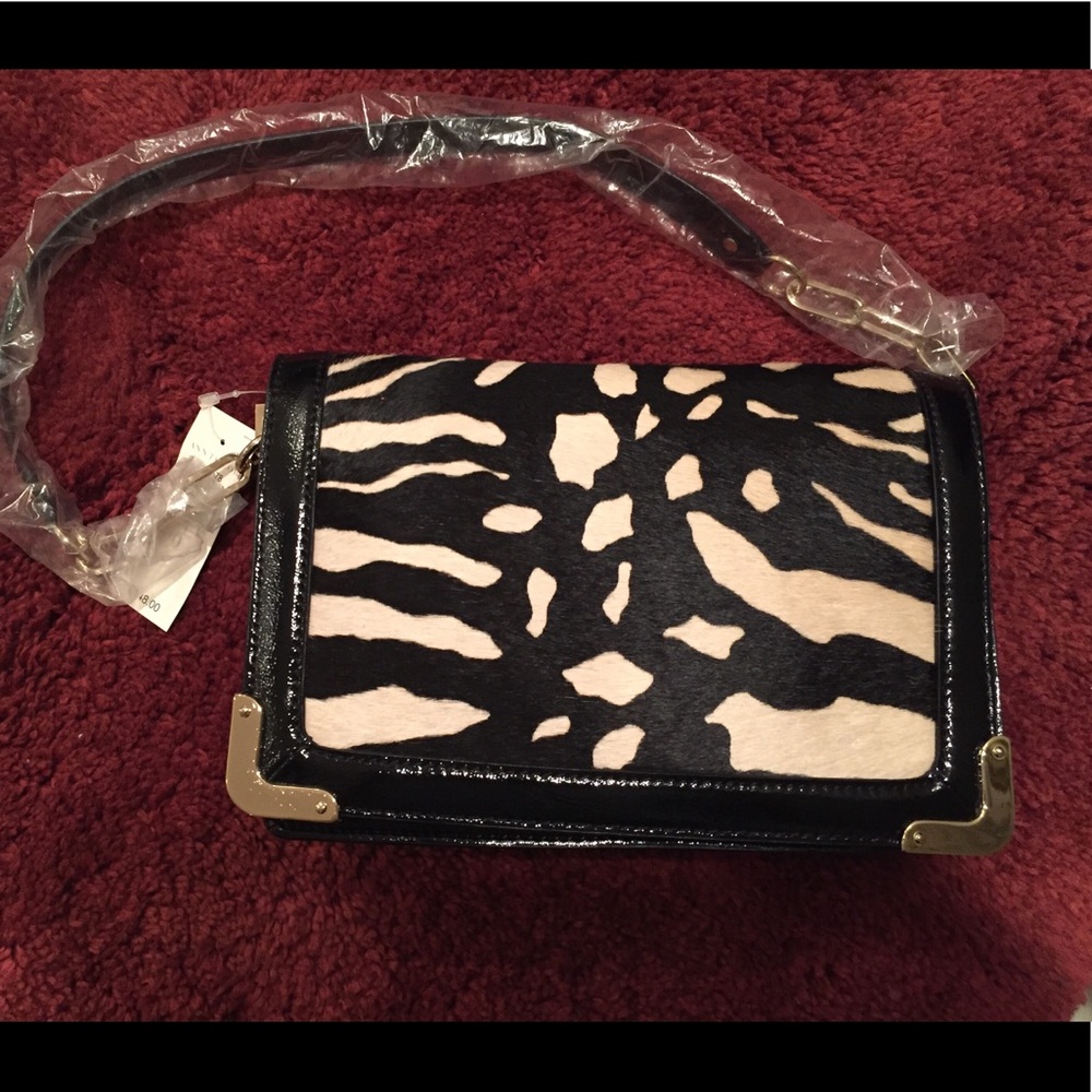 NWT Ann Taylor zebra print bag